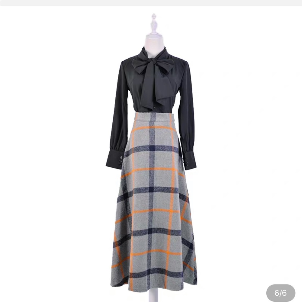 Double woolen dress